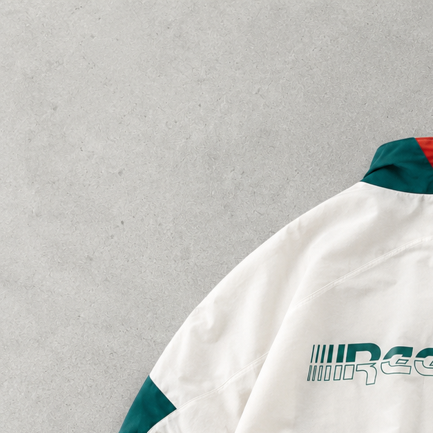 Y2K 2000 Reebok Windbreaker Dark Green / White Limited (M)