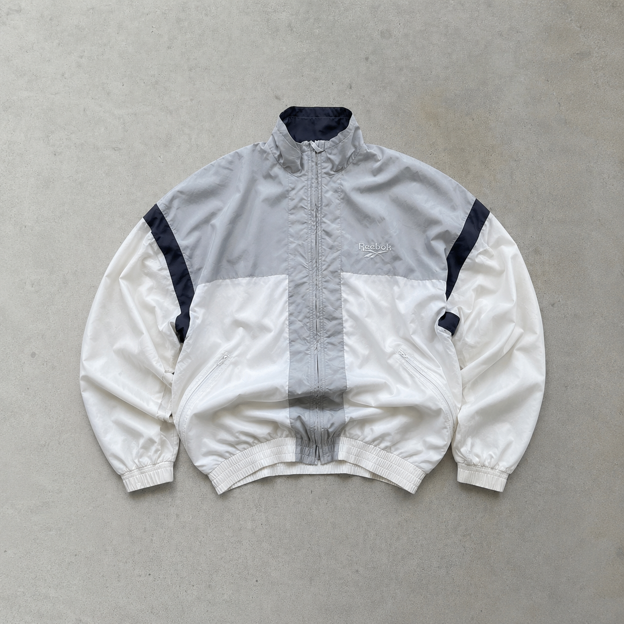 Y2K Reebok Hoodie White / Grey Rare (L)