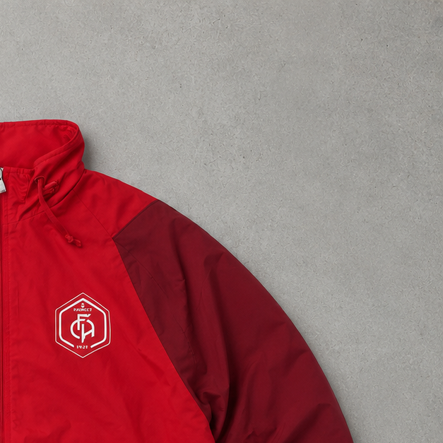 FC Annecy Adidas Windbreaker Rot, Burgunderrot Limited (Size S)