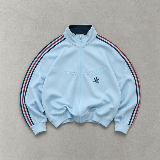 Germany Football Adidas Track Jacket Türkis Rare (M) Stitched Logo