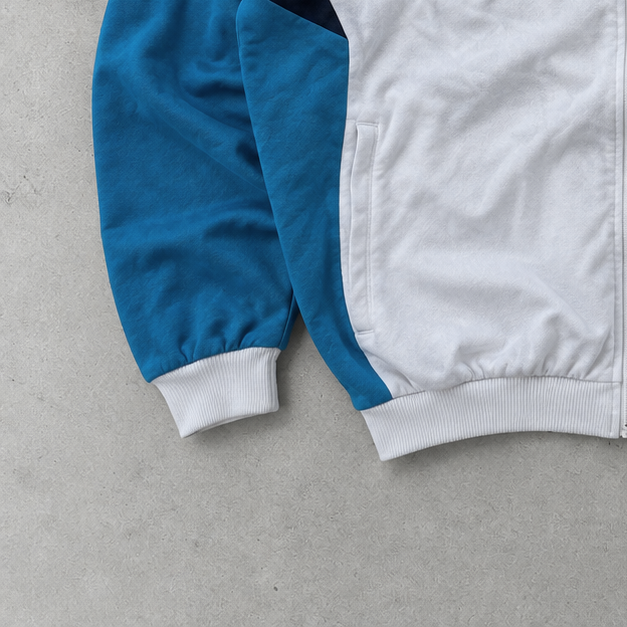 80s Adidas Track Jacket White / Blue Rare (M)