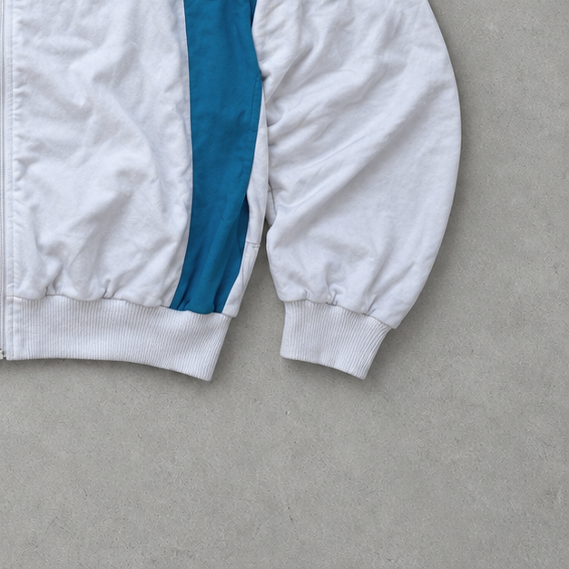 80s Adidas Track Jacket White / Blue Rare (M)