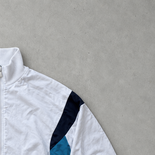 80s Adidas Track Jacket White / Blue Rare (M)
