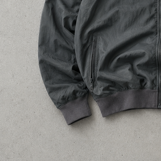 Y2K Nike Windbreaker Black Grey Rare (XL)