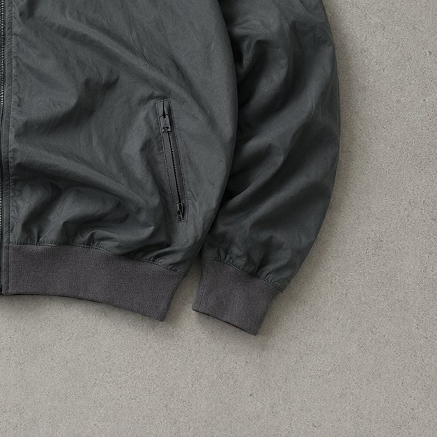 Y2K Nike Windbreaker Black Grey Rare (XL)