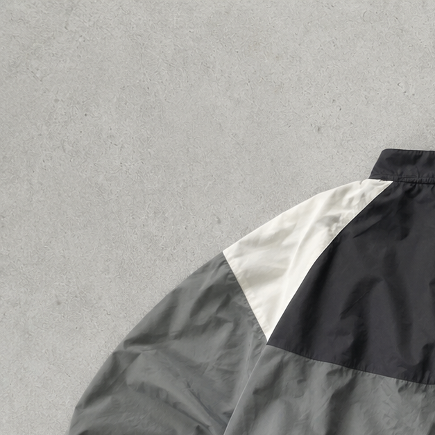 Y2K Nike Windbreaker Black Grey Rare (XL)