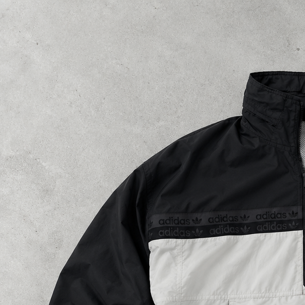 adidas Windbreaker Weiß, Schwarz Rare (M)
