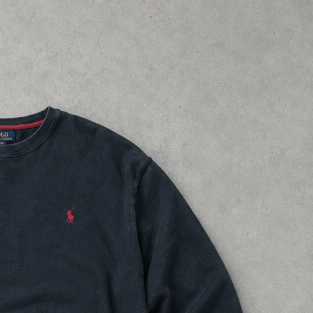 Polo Ralph Lauren Sweater Schwarz Rare (XL) Stitched Logo