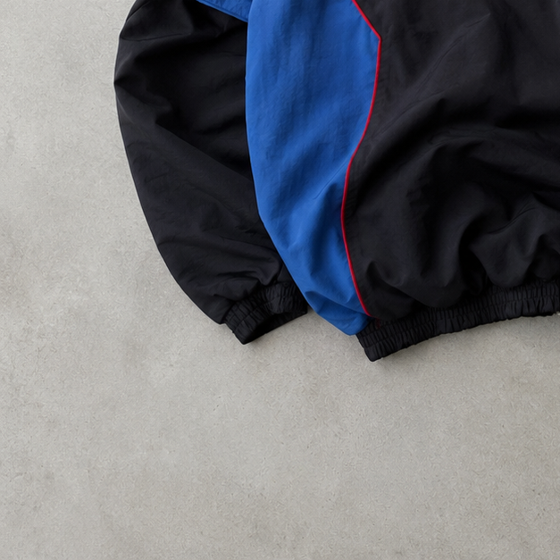 90s Y2K Reebok Track Pants Black / White Rare Stitched Logo (XL)