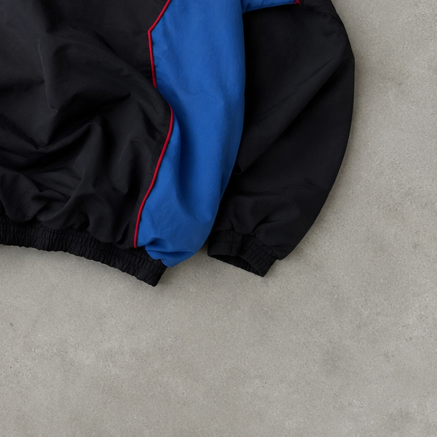90s Y2K Reebok Track Pants Black / White Rare Stitched Logo (XL)