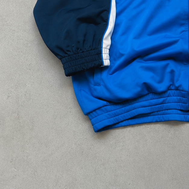 Y2K Nike Track Jacket Marineblau, Blue Limited (XL) Stitched Logo