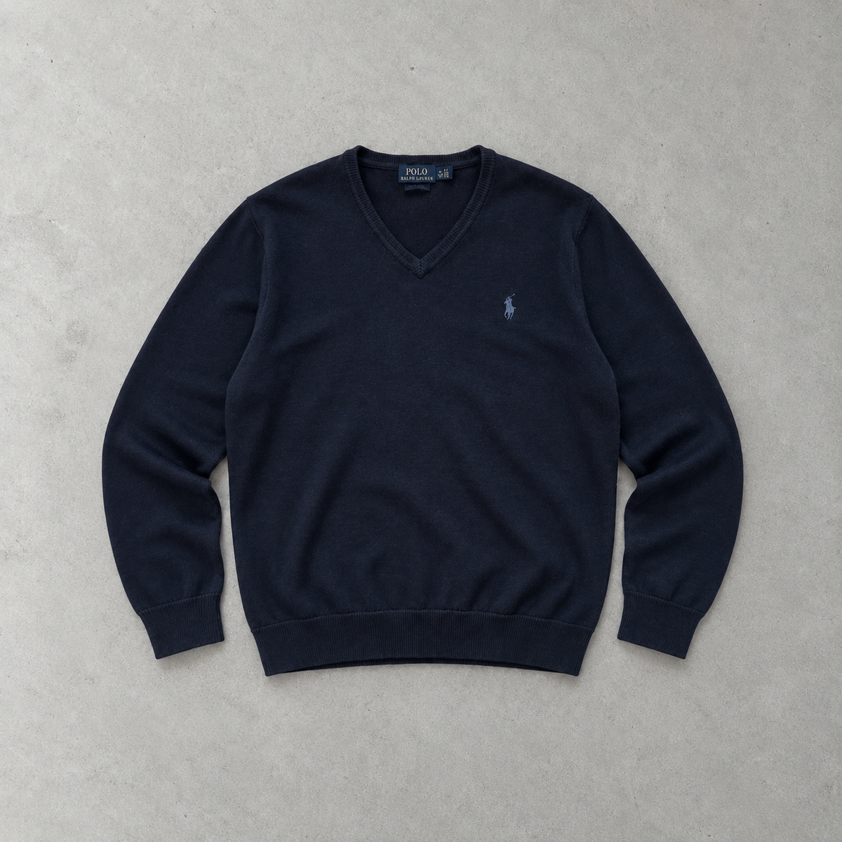 Ralph Lauren Sweater Marineblau Stitched Logo Limited (XL)