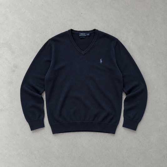 Ralph Lauren Sweater Marineblau Stitched Logo Limited (XL)