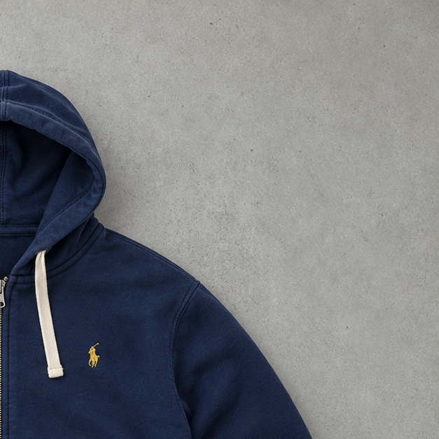 Polo Ralph Lauren Hoodie Blau Rare (XXL) Stitched Logo