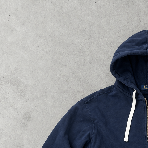Polo Ralph Lauren Hoodie Blau Rare (XXL) Stitched Logo