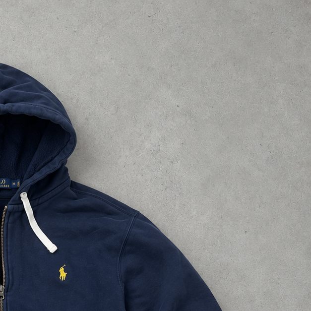 Polo Ralph Lauren Hoodie Blau Rare (XXL) Stitched Logo