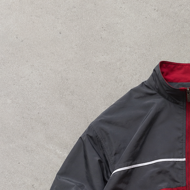 Y2K Reebok Hoodie Burgunderrot / Grey Limited (M)