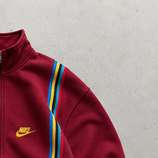 90s Y2K Nike Track Jacket Burgunderrot Limited (XL)