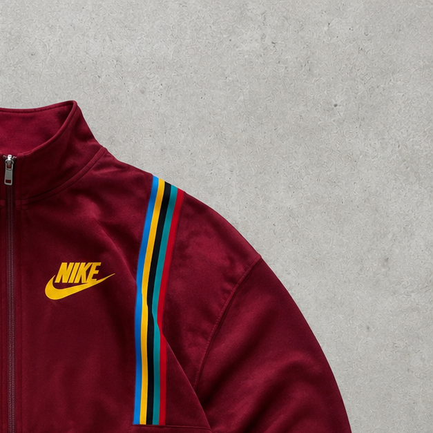 90s Y2K Nike Track Jacket Burgunderrot Limited (XL)