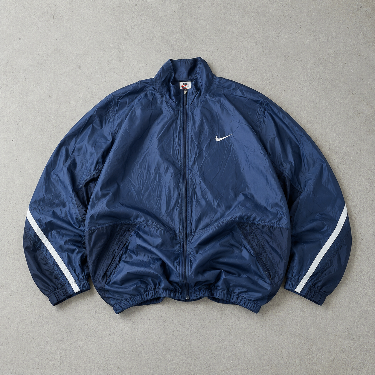 Y2K Nike Windbreaker Navy White Rare (XL)