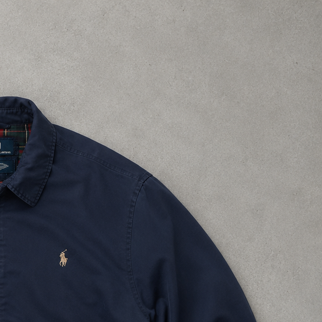 Y2K Ralph Lauren Hoodie Marineblau, Blau Rare (L)