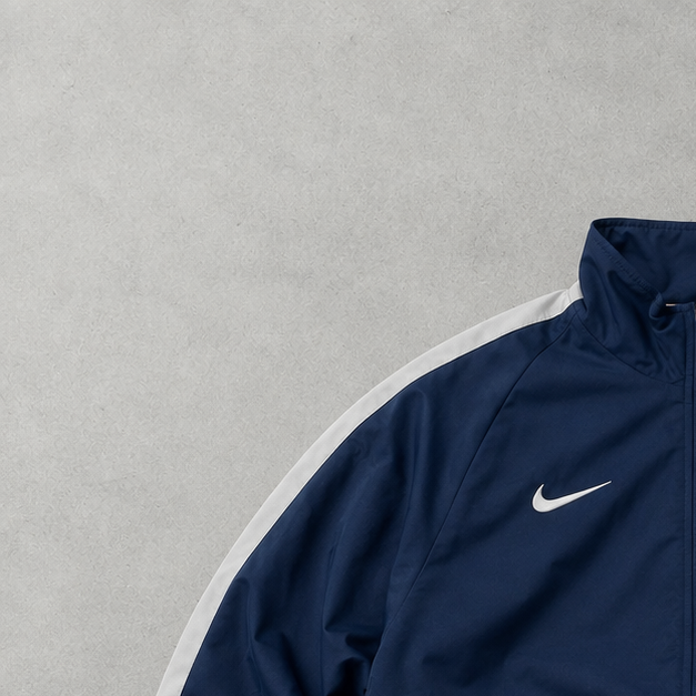 Y2K Nike Track Jacket Marineblau Limited (Size S)