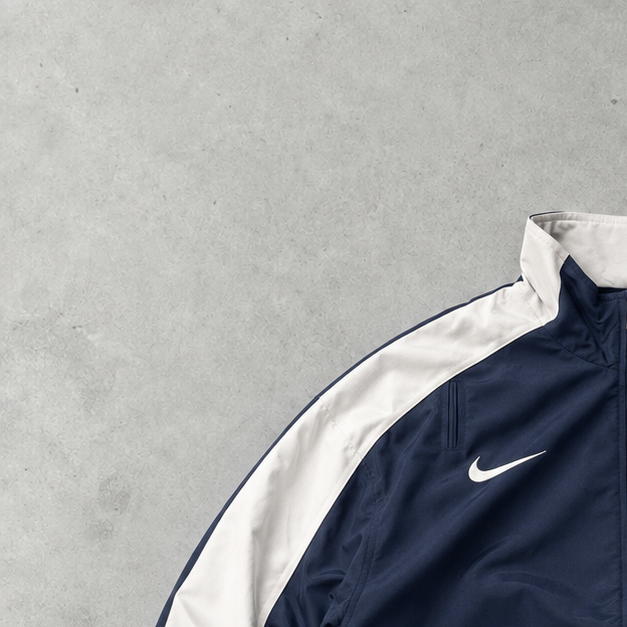 Y2K Nike Track Jacket Marineblau Limited (Size S)