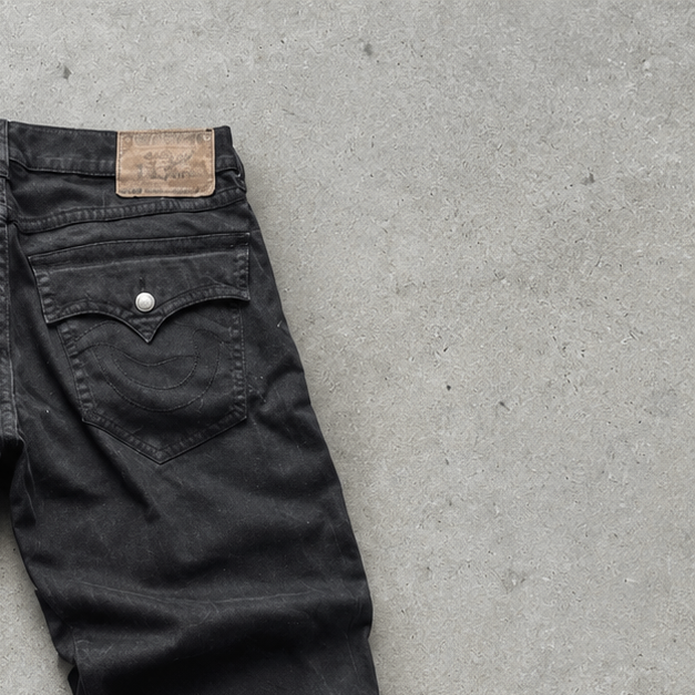 True Religion Straight Leg Jeans Black Rare (W36 | DE 52)