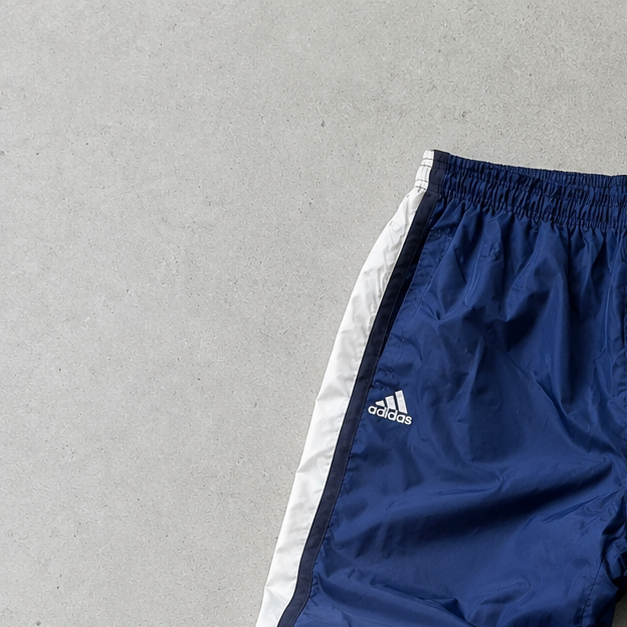 Y2K Adidas Pants Marineblau, Weiß Rare Stitched Logo (XL)