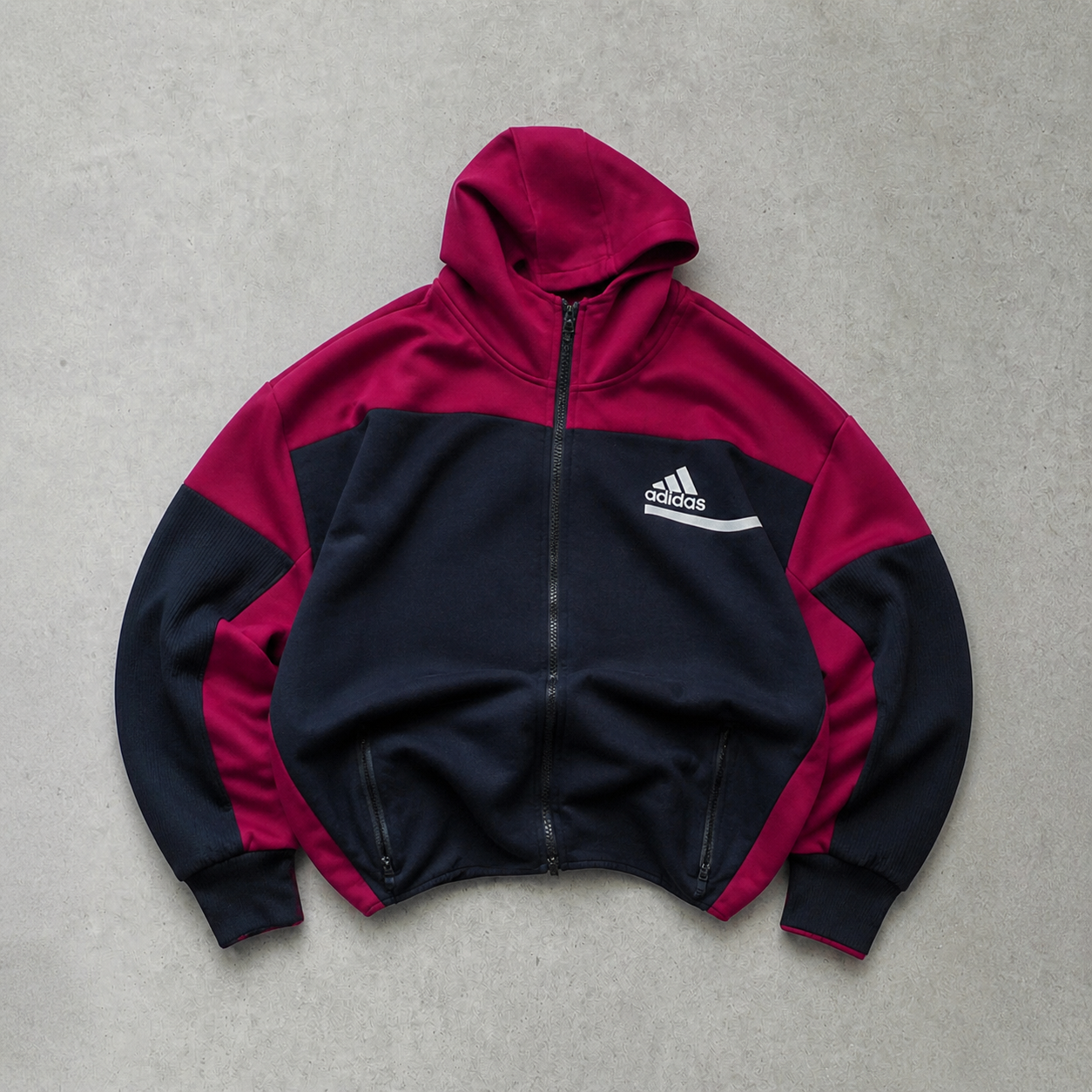 Adidas Jacket Burgunderrot, Blau Limited (M) Stitched Logo