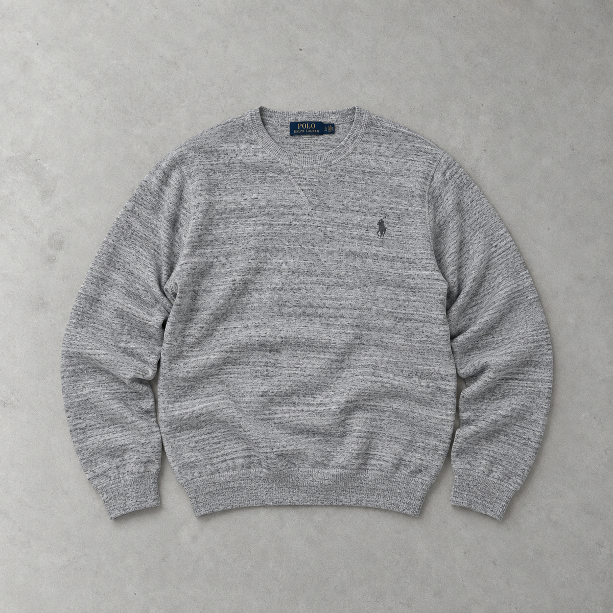 Ralph Lauren Sweater Grau Rare (S) Stitched Logo