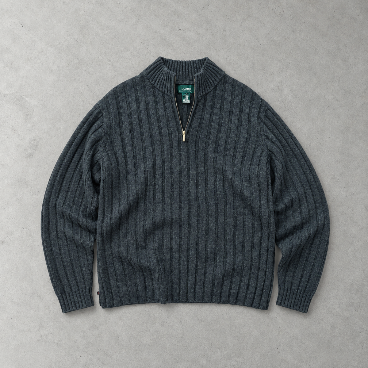 Ralph Lauren Half-Zip Sweater Grau Rare (L)