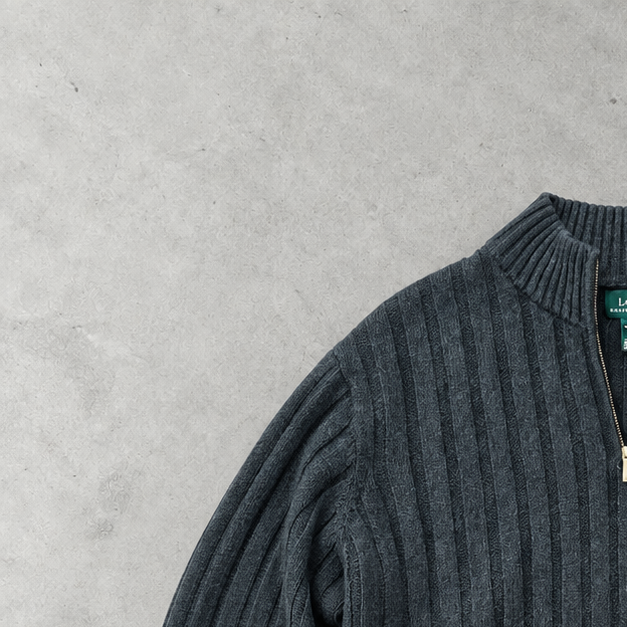 Ralph Lauren Half-Zip Sweater Grau Rare (L)