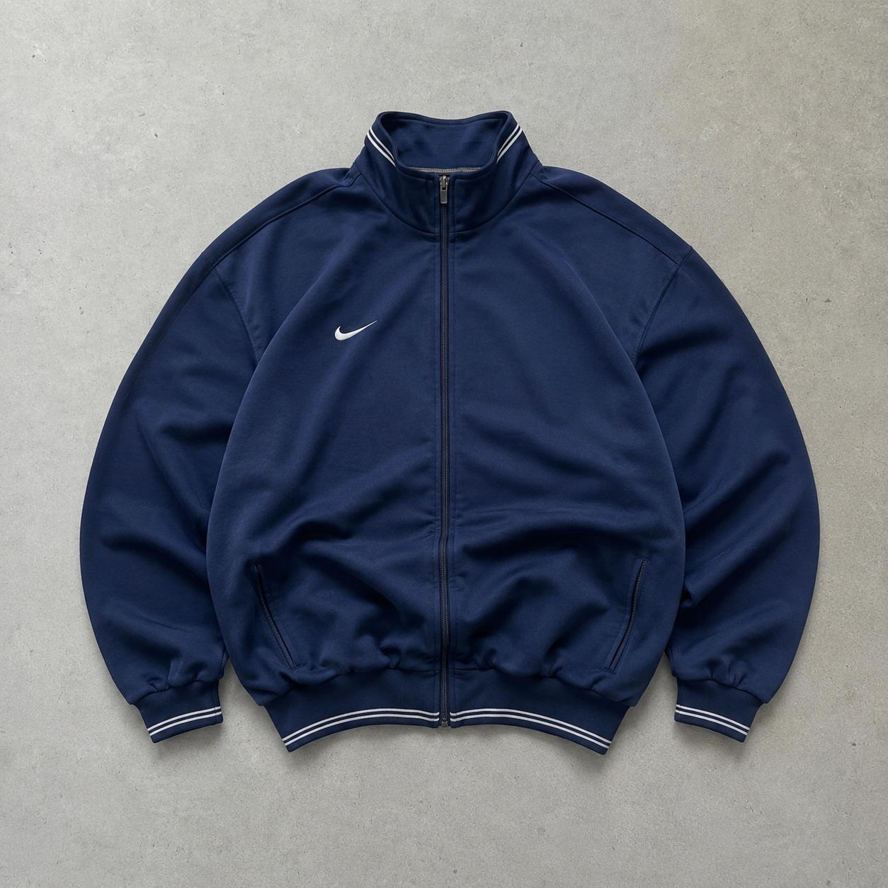 90s 80s Y2K Nike Windbreaker Marineblau Limited (XL)