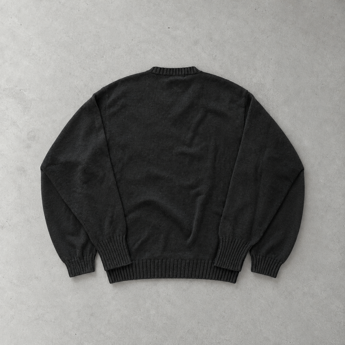 Ralph Lauren V-Neck Sweater Grau Rare (L) Stitched Logo