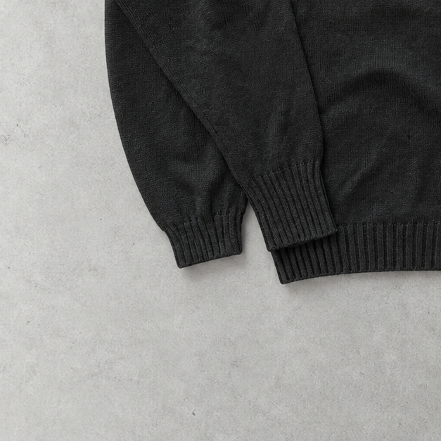 Ralph Lauren V-Neck Sweater Grau Rare (L) Stitched Logo