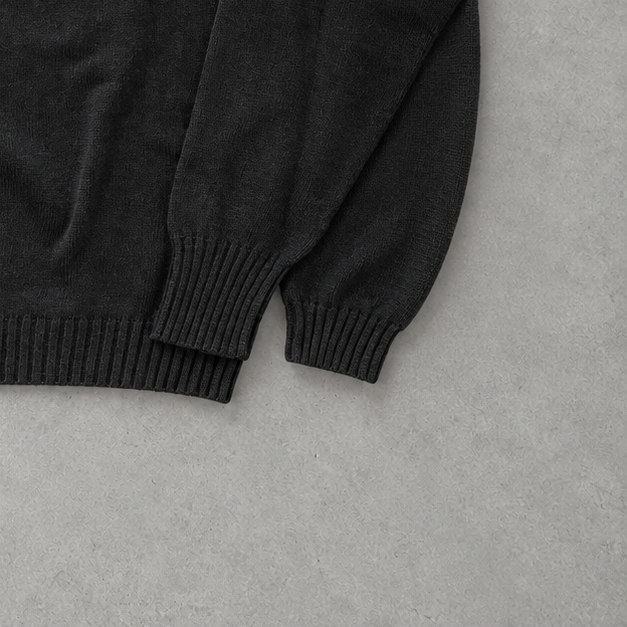 Ralph Lauren V-Neck Sweater Grau Rare (L) Stitched Logo