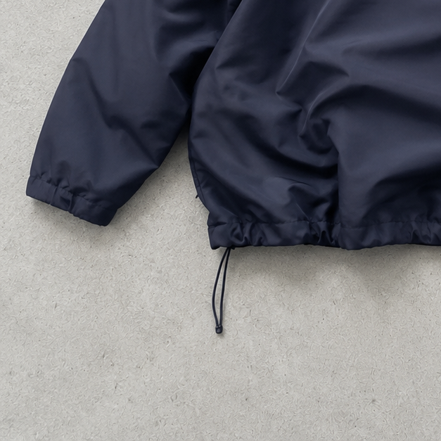 90s Y2K Kappa Windbreaker Navy / Beige Rare Stitched Logo (M)