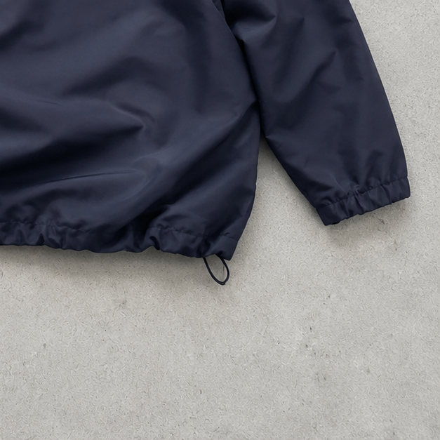 90s Y2K Kappa Windbreaker Navy / Beige Rare Stitched Logo (M)