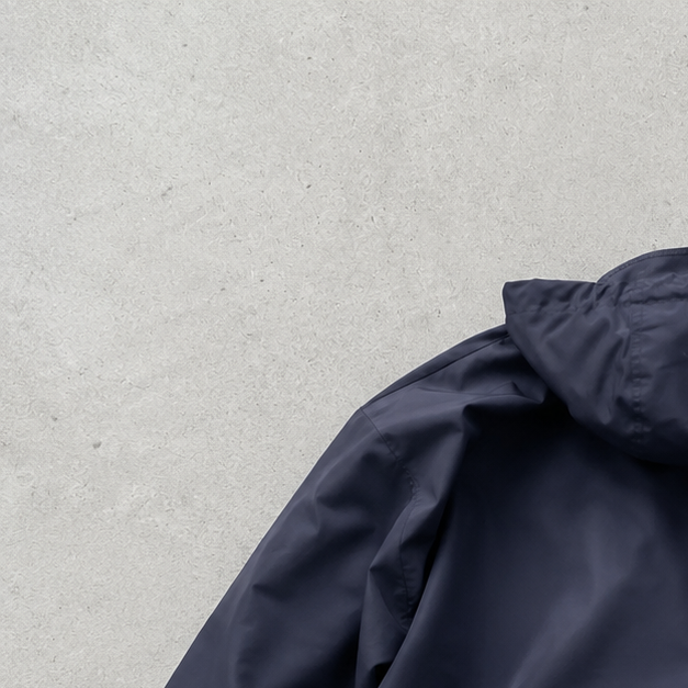 90s Y2K Kappa Windbreaker Navy / Beige Rare Stitched Logo (M)