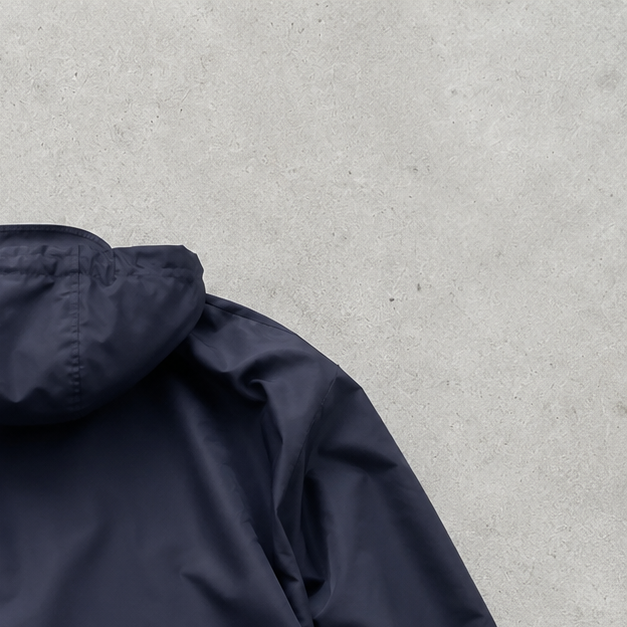 90s Y2K Kappa Windbreaker Navy / Beige Rare Stitched Logo (M)