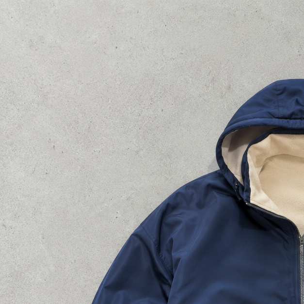 90s Y2K Kappa Windbreaker Navy / Beige Rare Stitched Logo (M)