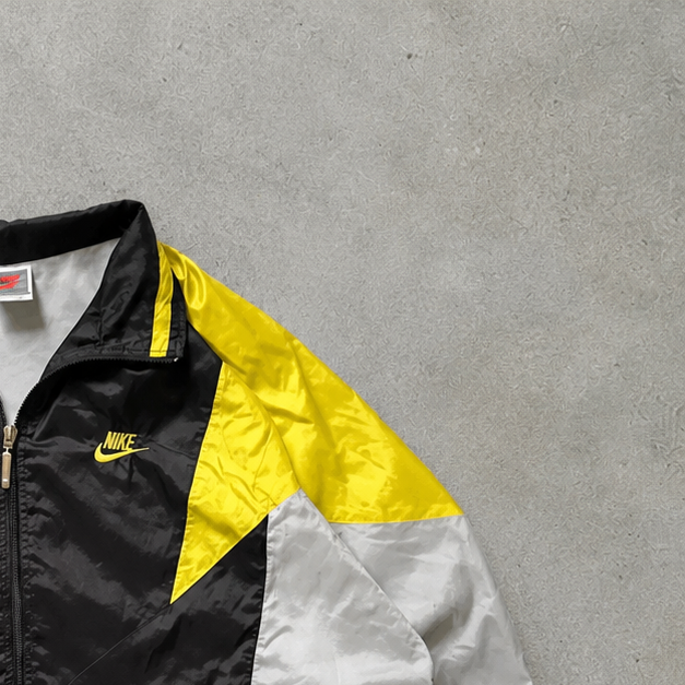 NFL NBA 90s 00s Nike Windbreaker Yellow, Black Rare Stitched Logo (Size L)