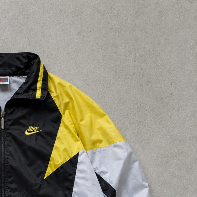 NFL NBA 90s 00s Nike Windbreaker Yellow, Black Rare Stitched Logo (Size L)