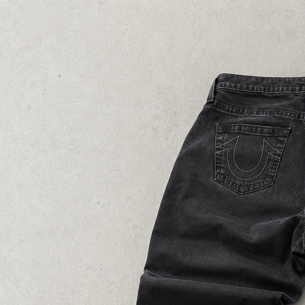 Y2K True Religion Jeans Schwarz Rare (W30 | DE 46)
