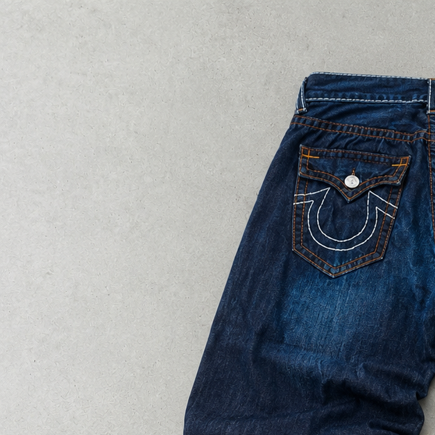 Y2K True Religion Jeans Marineblau Rare (L)