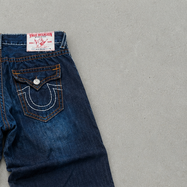 Y2K True Religion Jeans Marineblau Rare (L)