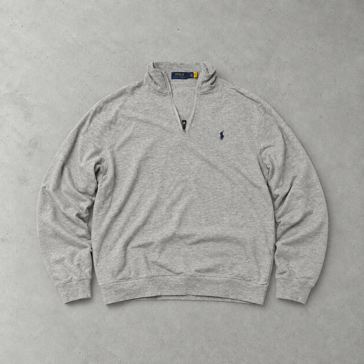 Polo Ralph Lauren Half-Zip Sweater Grau Rare (L)