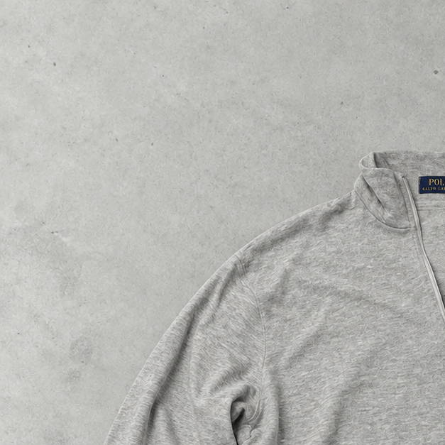 Polo Ralph Lauren Half-Zip Sweater Grau Rare (L)