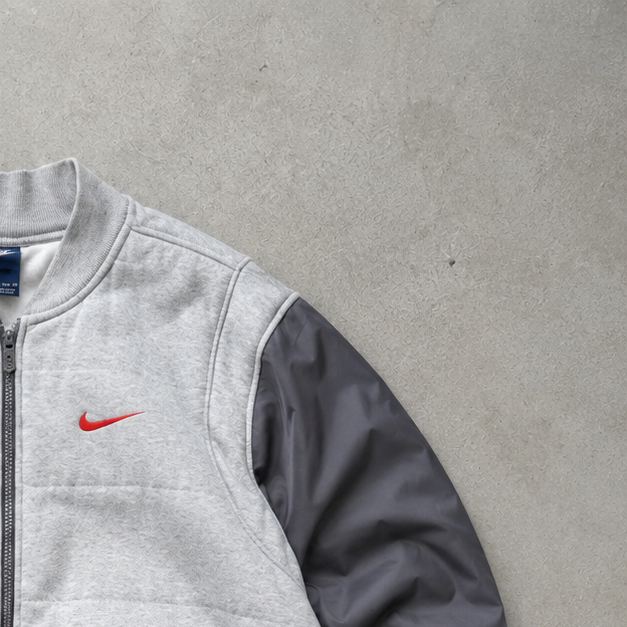 USA 90s 80s Y2K 2000 Nike Hoodie Grey Rare (XL)
